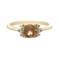 Anello in oro con Pietra del Sole dell'Oregon