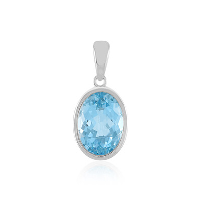 Ciondolo in argento con Topazio Blu Cielo