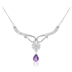 Collana in argento con Ametista Zambiana