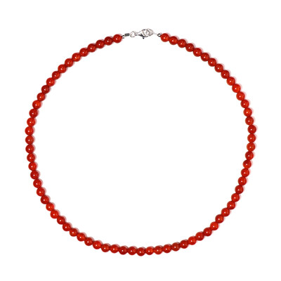 Collana in argento con Onice Rossa