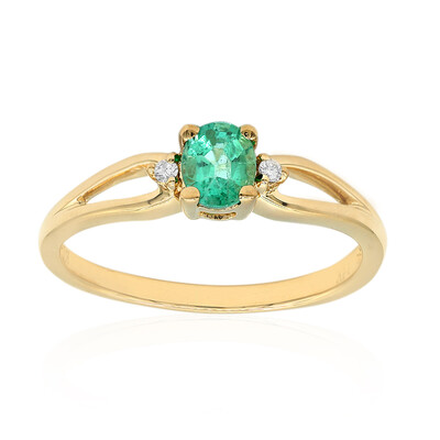 Anello in oro con Smeraldo Zambia AAA