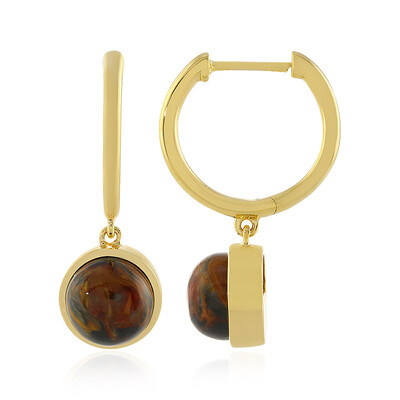 Orecchini in argento con Pietersite Dorata