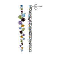 Orecchini in argento con Topazio Blu Svizzero