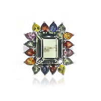 Anello in argento con Ametista Verde