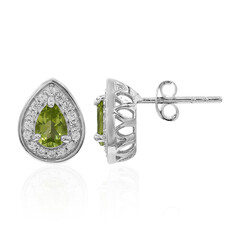 Orecchini in argento con Peridoto della Birmania