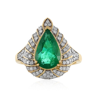 Anello in oro con Smeraldo Zambia AAA (D'vyere)
