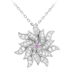 Collana in argento con Zaffiro Ceylon Porpora (non riscaldato)