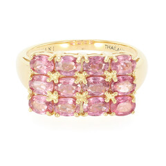 Anello in oro con Zaffiro Padparadscha (non riscaldato) (AMAYANI)
