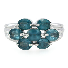 Anello in argento con Cianite Peacock