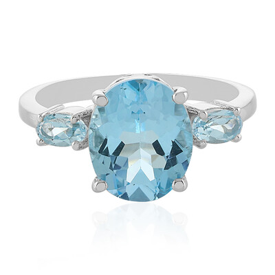 Anello in argento con Topazio Blu Cielo