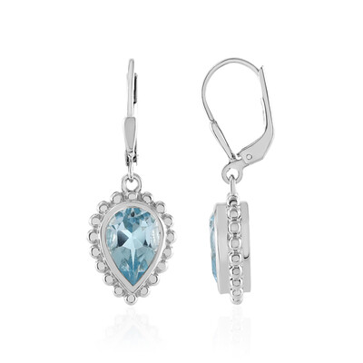Orecchini in argento con Topazio Blu Cielo