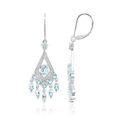 Orecchini in argento con Topazio Blu Cielo