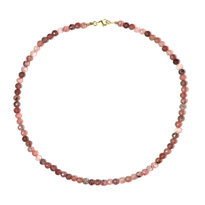 Collana in argento con Quarzo Fragola