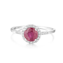 Anello in argento con Rubino del Madagascar