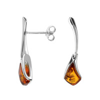 Orecchini in argento con Ambra Baltica