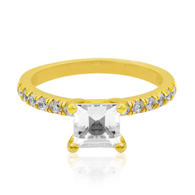 Anello in argento con Topazio Bianco