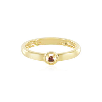 Anello in argento con Diamante Rosso I3