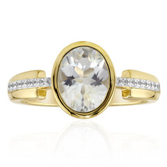 Anello in oro con Pietra di Luna Arcobaleno AAA (Mark Kaufman)
