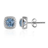 Orecchini in argento con Topazio Blu Cielo