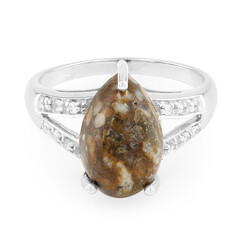Anello in argento con Quarzo Dinosauro