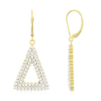 Orecchini placcati in oro con Zircone