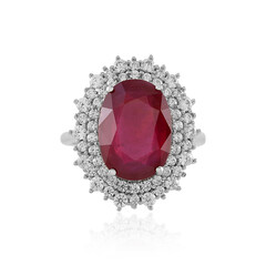 Anello in argento con Rubino del Madagascar