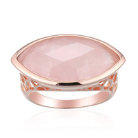 Anello in argento con Quarzo Rosa