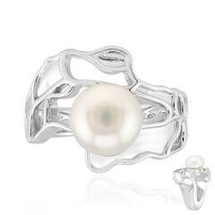Anello in argento con Perla d'Acqua Dolce Bianca (TPC)