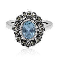Anello in argento con Topazio Blu Cielo
