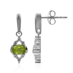 Orecchini in argento con Peridoto della Birmania
