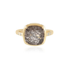 Anello in argento con Quarzo Rutilato Nero