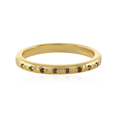 Anello in argento con Diamante Rosso I3