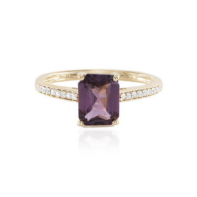 Anello in oro con Spinello Lavanda Luc Yen (AMAYANI)