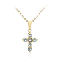 Collana in argento con Topazio Blu Cielo