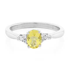 Anello in argento con Berillo Giallo
