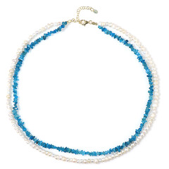 Collana in argento con Apatite Blu Neon