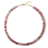 Collana in argento con Quarzo Fragola