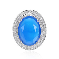 Anello in argento con Agata Blu