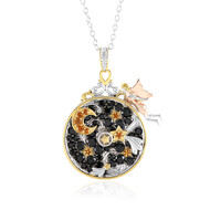 Collana in argento con Spinello Nero (Gems en Vogue)