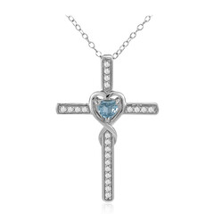 Collana in argento con Topazio Blu Cielo