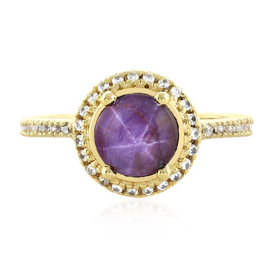 Anello in argento con Rubino Stellato Channapatna
