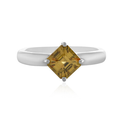Anello in argento con Zircone Cognac