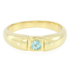 Anello in argento con Fluoroapatite Verde