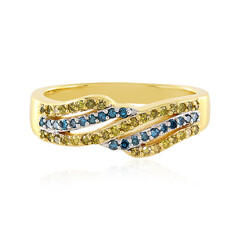 Anello in argento con Diamante Giallo PK