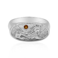 Anello in argento con Citrino Mandarino