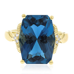 Anello in oro con Topazio Blu Londra