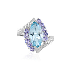 Anello in argento con Topazio Blu Cielo