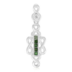 Ciondolo placcato in platino con Diamante Fancy