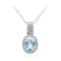 Collana in argento con Topazio Blu Cielo