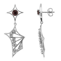 Orecchini in argento con Zircone Champagne